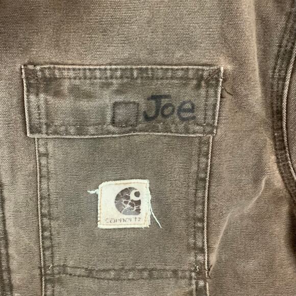 VINTAGE Carhartt Men Chore Jacket XL Brown Quilted Lined Corduroy Collar 90s Y2K - Picture 5 of 10